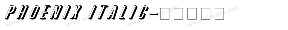 Phoenix Italic字体转换